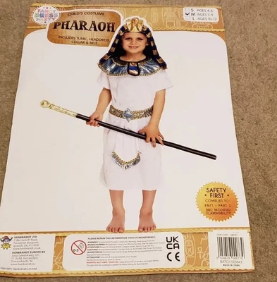 £9 • Buy Boys Fancy Dress Costume Egyptian Pharaoh White Outfit Kids 7-9 Years