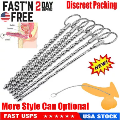 Male Stainless Steel Urethral Dilators Beads Sounding Rod Penis Plug Enhancer  • $13.89