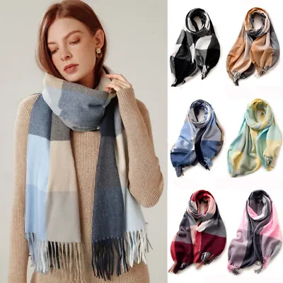 Cashmere Blend Scarf Women Ladies Winter Warm Long Soft Wool Shawl Wrap Pashmina • £6.26