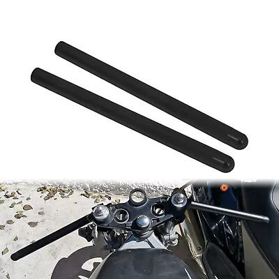 Universal Motorcycle 7/8  22mm Black CNC Adjustable Handle Bar Clip On Ons Fork • $14.81