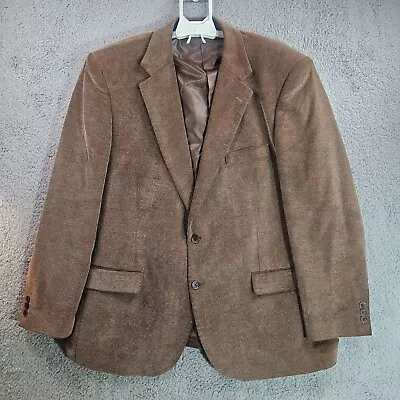 Alan Flusser Corduroy Blazer Suit Sport Coat Mens 48R Brown - EUC • $49.99