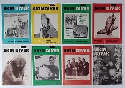 Eight Issues Of 1957 Skin Diver Magazine Jan March April July Sept Oct Nov Dec • $195