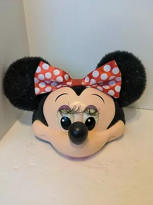 Vintage 1997 Walt Disney World - MINI MOUSE HAT WITH EARS - Black Felt Cap Hat • $59.99