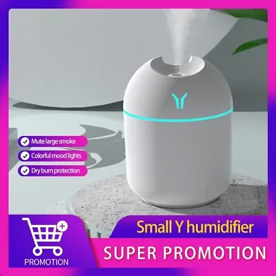 250ML Mini Ultrasonic Air Humidifier USB Essentials Aroma Mist Maker LED Lamp • $11.79