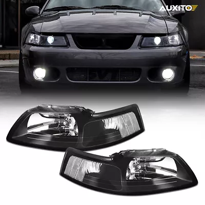 Left+Right Headlights For 1999-2004 Ford Mustang GT SVT Cobra Corner Lamps NEW • $74.99