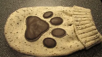 Zack & Zoey Aberdeen Sweater Dog Knit Sweater W/ Faux Leather Paw XSMALL • $15.99