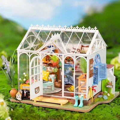 Rolife Dreamy Garden House DIY 1:24 Dollhouse Wooden Puzzle Adult Xmas Gift Toy • $72.59