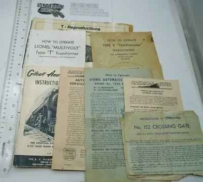 Vintage Train Pamphlets Instruction Booklets Lionel Gilbert T-Reproductions Lot  • $30