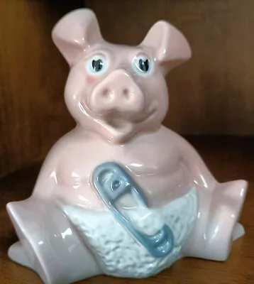 Vintage Wade Nat West Pig “Woody”. Baby Pig Money Box With Original Stopper • £9.99