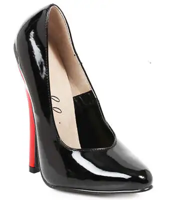 Ellie Shoes IS-E-8260 6  Heel Fetish Pump Black/Red Sz 10 • $54.95