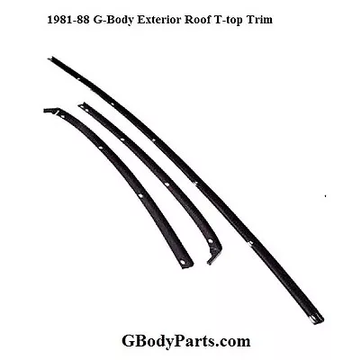 Grand National Turbo T-type Monte Carlo SS 3 T-top Exterior Trim Molding BLACK • $189.95