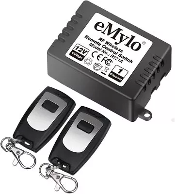 EMylo DC 12V 1 Channel 433Mhz RF Wireless Relay Remote Control Momentary Light • $20.89