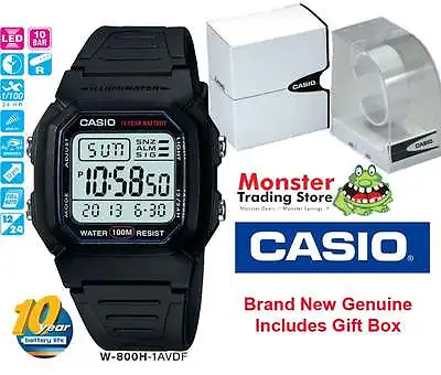 Casio Watch Vintage Retro W-800h-1av W800 W800h W-800 W-800h 12-month Warranty • $70.30