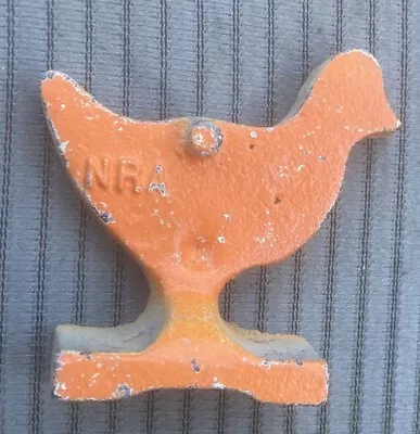 Vintage NRA Cast Iron Shooting Target Gallery Duck Orange /black • $25
