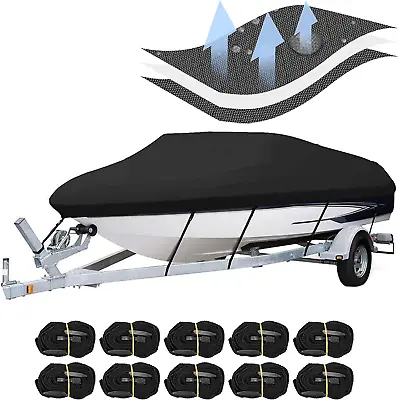 Boat Cover Trailerable Hull Covers Waterproof Marine Grade Oxford Fabric Fits V- • $70.99