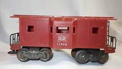 Vintage Marx No. 17858 Rock Island Tuscan Brown Bay Window Caboose Train USA • $2.99