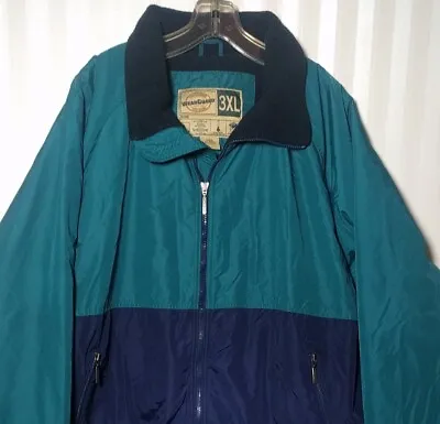 WearGuard Work Mens Sz 3XL Fleece Lined Rain Jacket Nylon Shell Full Zip Pockets • $24.99