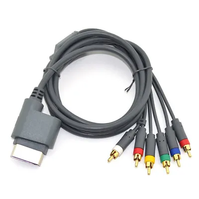 100% Genuine Microsoft Xbox 360 Component AV Video Cable Adapter Lead 2.5M • £6.34