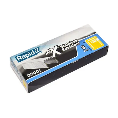 £23.99 • Buy Rapid R13 (13 Series) STAINLESS STEEL Staples 2500 Box 6 & 8mm (R13, R23, R33)