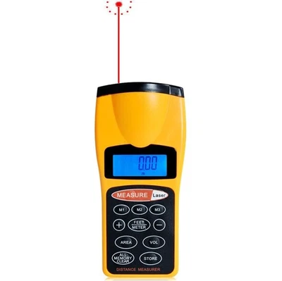 £29.44 • Buy Digital Ultrasonic Distance Meter Red Laser Pointer 0,5-20M 1.5-60ft Range