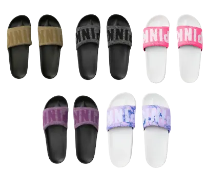 Victorias Secret Pink Seamless Slides Sandals Beach Shoes S M L Nwt • $29.75
