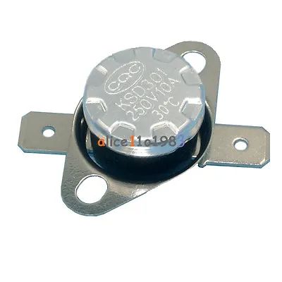 £3.39 • Buy 5PCS KSD301 30°C / 86°F Normal Open N.O. Temperature Switch Thermostat 10A 250V