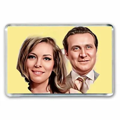 £2.25 • Buy Cult Tv -  The Avengers-  Emma Peel & John Steed Art Jumbo Fridge Magnet