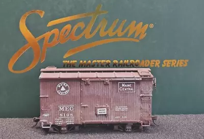 On30 Spectrum 18' Box Car  MEC 8198 Maine Central Custom Paint Details Weathered • $35.99