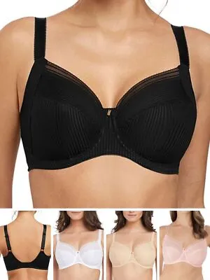 Fantasie Fusion Bra Full Cup Side Support Non Padded Bras Black White Blush Sand • £31.19