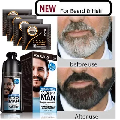 Just For Men Beard Mustache And Beard Hair Color Dye Shampoo 5minute Black Beard • $15.16