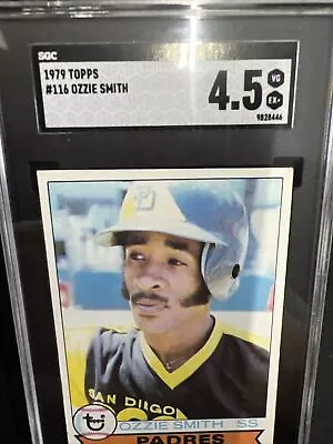 1979 Ozzie Smith Rookie Topps SGC 4.5 Padres Cardinals Baseball Vintage Graded • $34.99