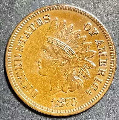 1876 Indian Head Cent Choice Awesome Quality High Grade Better Low Mintage M445 • $269.99