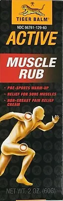 Tiger Balm Active Muscle Rub 2 Oz ( 60g ) - Non Greasy Pain Relief Cream • $9.99