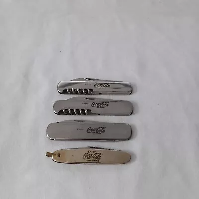 Vintage Coca Cola Knives W/Corkscrews Double Bladed Rostfrei Altenbach Germany • $10