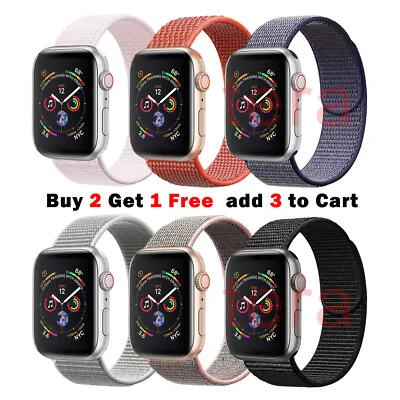 $6.66 • Buy Sport Nylon Woven Loop Strap IWatch Band For Apple Watch Series 8 7 6 5 SE 41 45