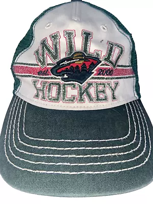 Minnesota Wild Hat 47 Brand Snap Back Mesh Trucker Adjustable Hockey Distressed • $16.99