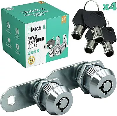 $21.97 • Buy NEW LATCH.IT  | 2-Pack RV Compartment Locks | 5/8 , 7/8 , 1 1/8 