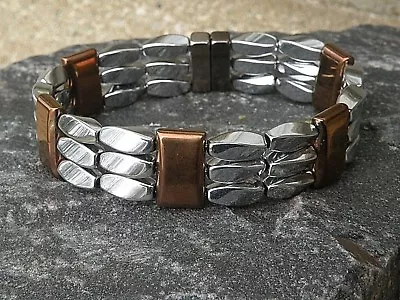 Men’s Women’s 100% Silver Copper Magnetic Bracelet Anklet 3 Row • $56.99