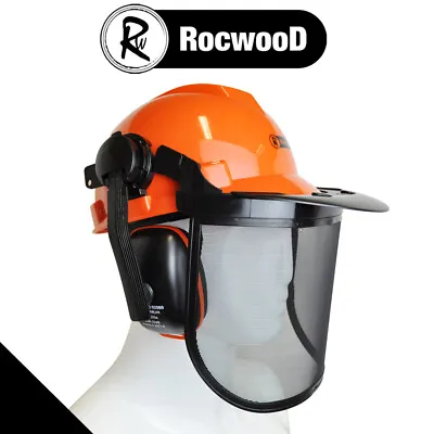£18.65 • Buy Chainsaw Safety Helmet Metal Mesh Full Visor Forestry