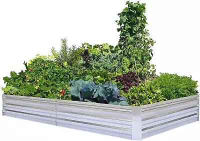 Galvanized Raised Garden Beds: Large Metal Planter Box Kit For Vegetables Flowe • £73.31
