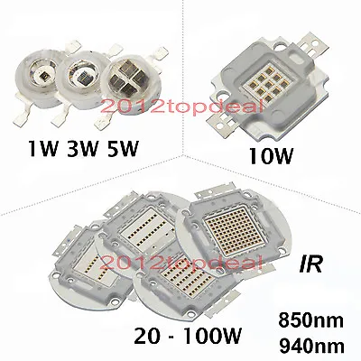 3W 5W 10W 20W 50W 100W 850nm/940nm/740 Infrared IR High Power LED Light Bulb • $5.10