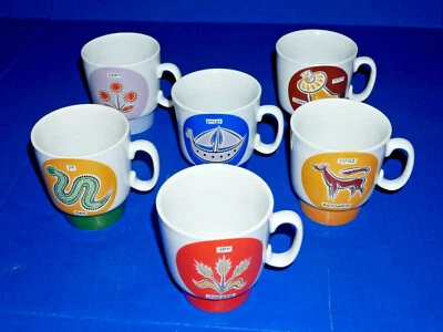 $99.99 • Buy Naaman Israel Twelve Tribes Of Joseph Porcelain Collectible Mugs Lot Of Six (6)