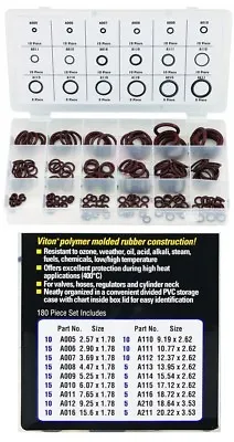Metric Viton Rubber O-ring Assortment Oring Seal High Heat Assorted Tool Set Kit • $19.95