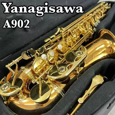 YANAGISAWA A-902 Alto Saxophone Bronze Elegant Ligature Pad Saver Key Gold • £1623.75