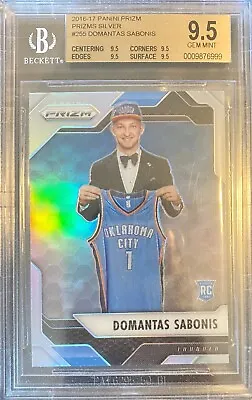 2016-17 Panini Prizm Domantas Sabonis Silver Prizm Rookie RC BGS 9.5 Quad 9.5 • $399.99