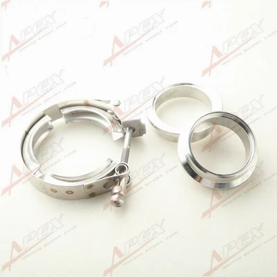 $20.50 • Buy 2.75  SS V-Band Turbo Exhaust Quick Release Clamp+ Mild Steel Male/Female Flange
