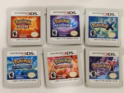 $35 • Buy Nintendo 3ds Pokemon Games Lot - SUN. MOON, ALPHA SAPPHIRE, OMEGA RUBY, X, Y
