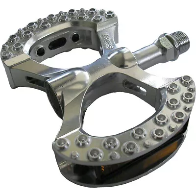 MKS Lambda Platform Pedals 9/16  Aluminum Body Anodized Finish Grip Cage Silver • $52.56