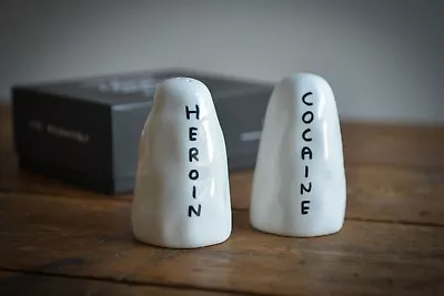 David Shrigley - Heroin And Cocaine (Salt And Pepper) Shakers • £50