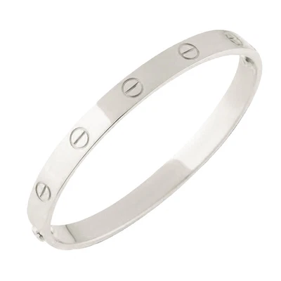 £5230 • Buy Cartier Love Bracelet 18k White Gold 17, Box + Cartier Service Papers. (200233)